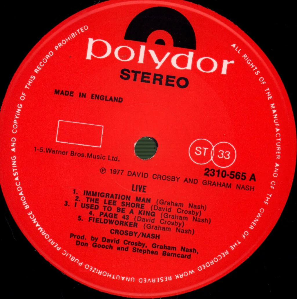 Crosby And Nash - Live - Lp - Image 3